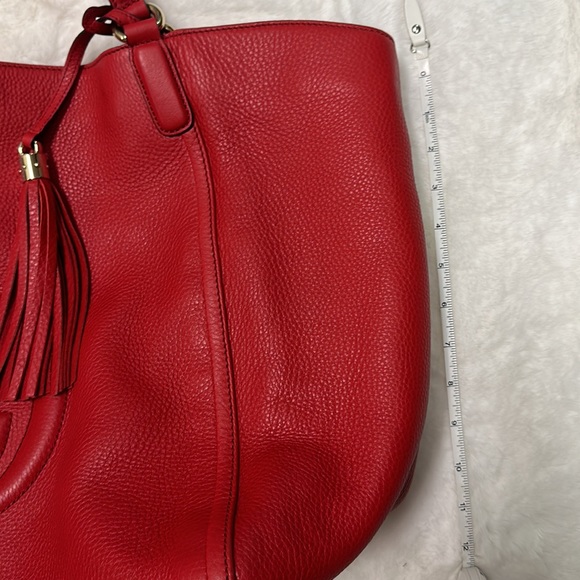 Gucci pebbled calfskin large Soho shoulder bag red - Picture 6 of 7